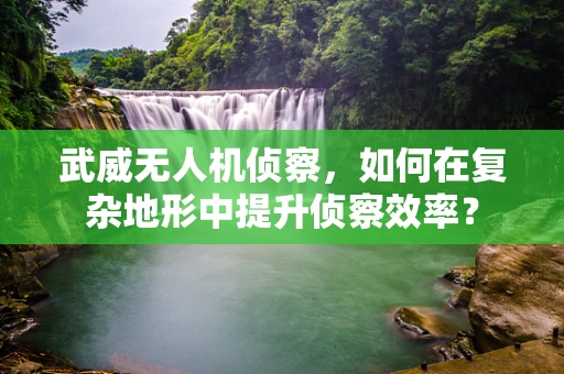 武威无人机侦察，如何在复杂地形中提升侦察效率？