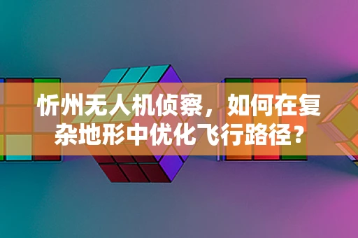 忻州无人机侦察，如何在复杂地形中优化飞行路径？