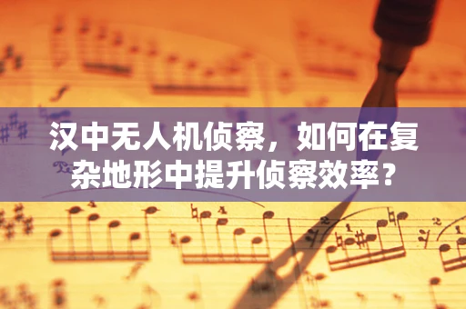 汉中无人机侦察，如何在复杂地形中提升侦察效率？