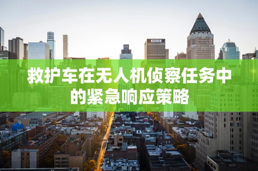 救护车在无人机侦察任务中的紧急响应策略