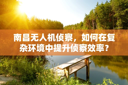 南昌无人机侦察，如何在复杂环境中提升侦察效率？