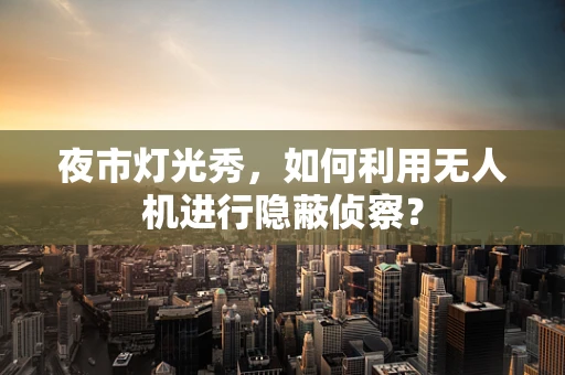 夜市灯光秀，如何利用无人机进行隐蔽侦察？