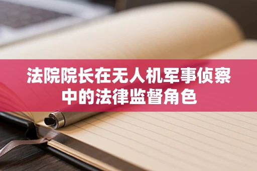 法院院长在无人机军事侦察中的法律监督角色