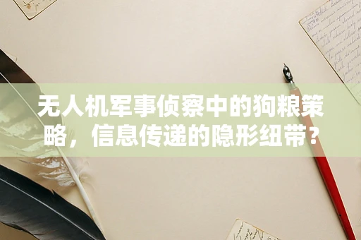 无人机军事侦察中的狗粮策略，信息传递的隐形纽带？