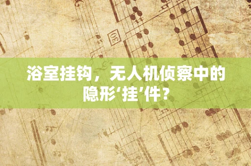 浴室挂钩，无人机侦察中的隐形‘挂’件？