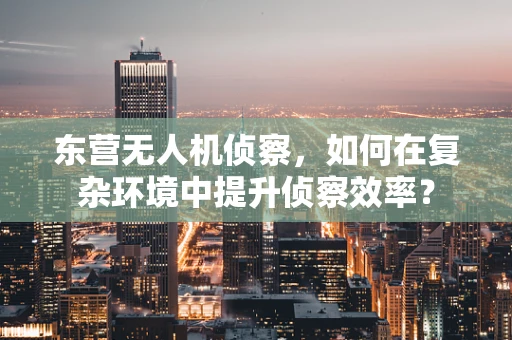 东营无人机侦察，如何在复杂环境中提升侦察效率？