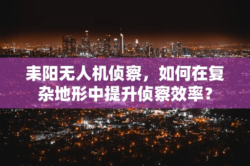 耒阳无人机侦察，如何在复杂地形中提升侦察效率？
