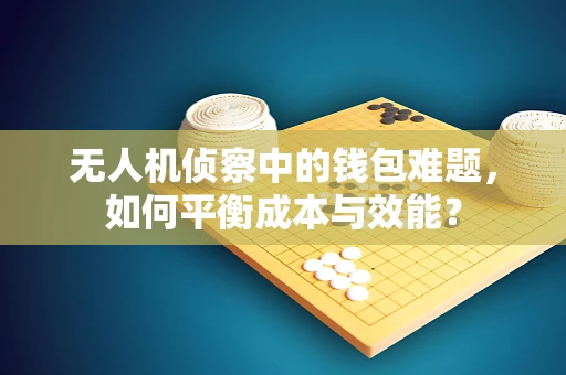 无人机侦察中的钱包难题，如何平衡成本与效能？