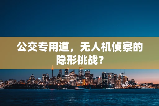 公交专用道，无人机侦察的隐形挑战？