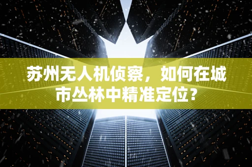苏州无人机侦察，如何在城市丛林中精准定位？