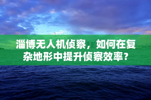 淄博无人机侦察，如何在复杂地形中提升侦察效率？