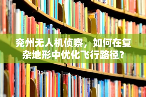 兖州无人机侦察，如何在复杂地形中优化飞行路径？
