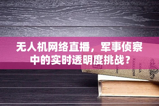 无人机网络直播，军事侦察中的实时透明度挑战？