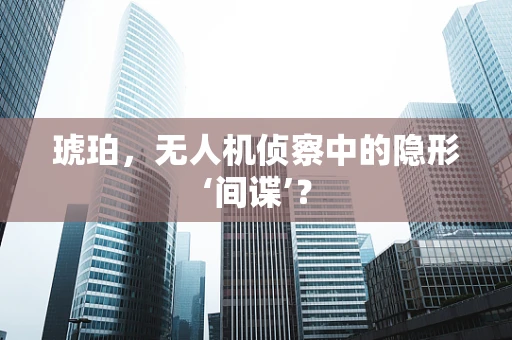 琥珀，无人机侦察中的隐形‘间谍’？