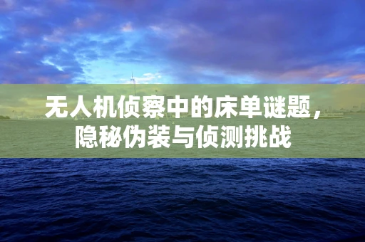 无人机侦察中的床单谜题，隐秘伪装与侦测挑战