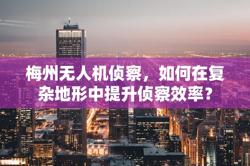 梅州无人机侦察，如何在复杂地形中提升侦察效率？