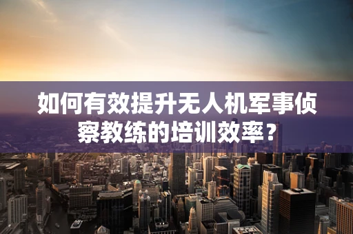 如何有效提升无人机军事侦察教练的培训效率？