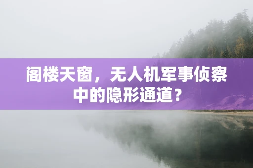 阁楼天窗，无人机军事侦察中的隐形通道？