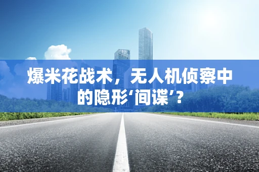 爆米花战术，无人机侦察中的隐形‘间谍’？