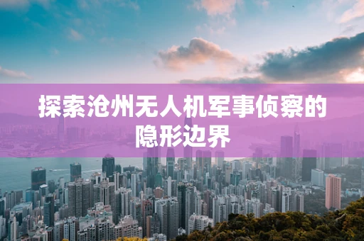 探索沧州无人机军事侦察的隐形边界