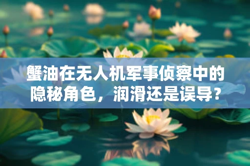 蟹油在无人机军事侦察中的隐秘角色，润滑还是误导？