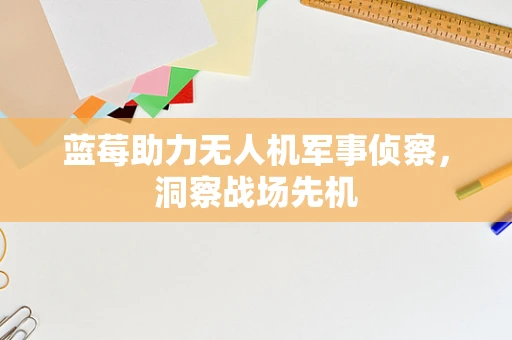 蓝莓助力无人机军事侦察，洞察战场先机