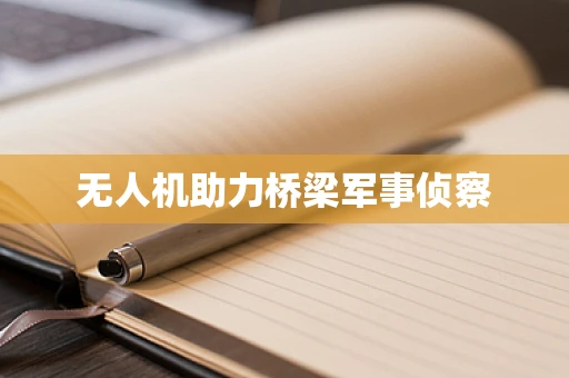无人机助力桥梁军事侦察