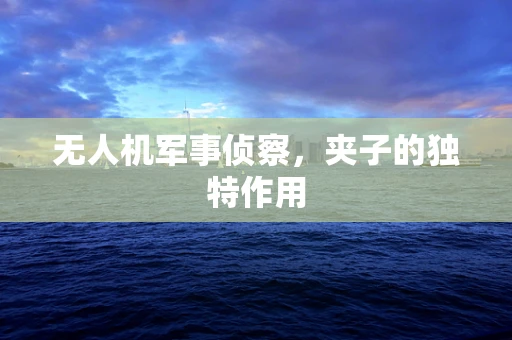 无人机军事侦察，夹子的独特作用