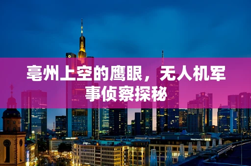 亳州上空的鹰眼，无人机军事侦察探秘
