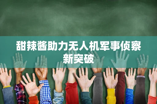 甜辣酱助力无人机军事侦察新突破
