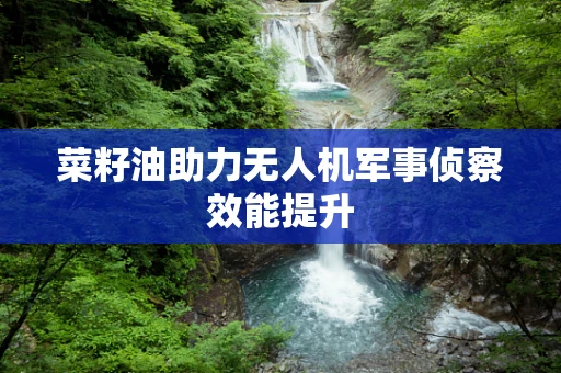 菜籽油助力无人机军事侦察效能提升