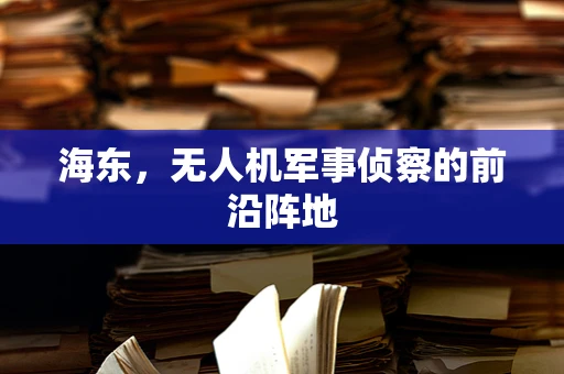 海东，无人机军事侦察的前沿阵地