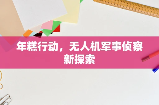 年糕行动，无人机军事侦察新探索