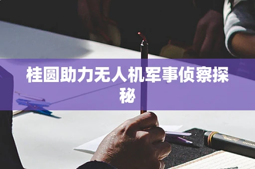 桂圆助力无人机军事侦察探秘