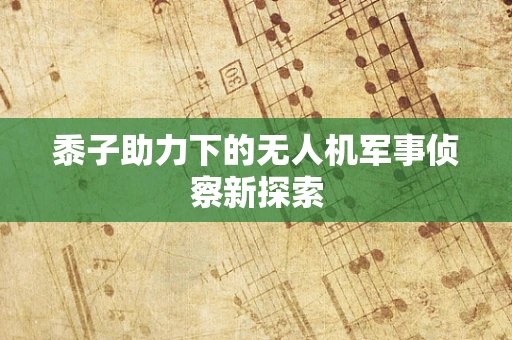 黍子助力下的无人机军事侦察新探索