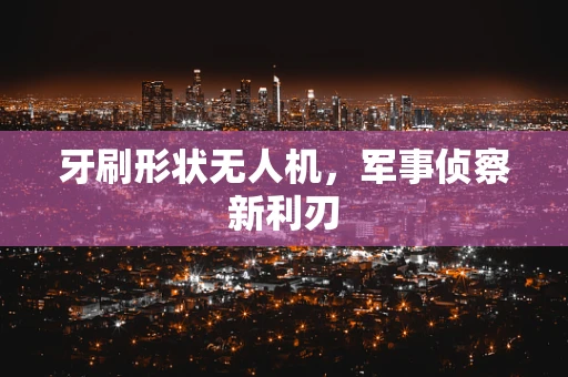 牙刷形状无人机，军事侦察新利刃