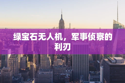 绿宝石无人机，军事侦察的利刃