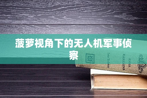 菠萝视角下的无人机军事侦察