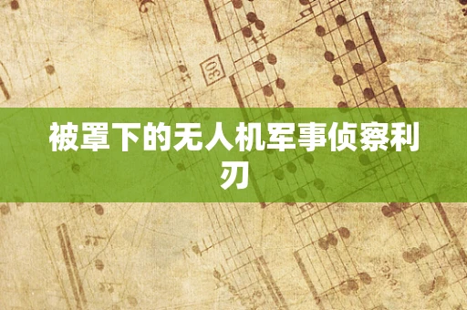 被罩下的无人机军事侦察利刃