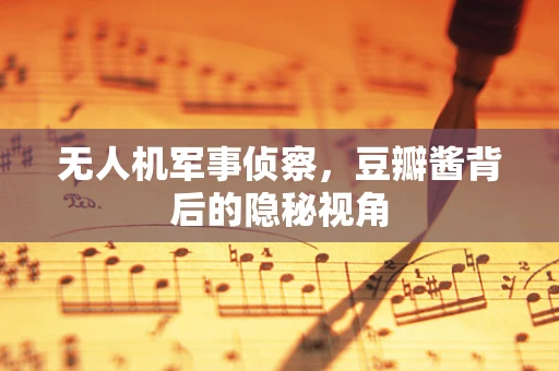 无人机军事侦察，豆瓣酱背后的隐秘视角