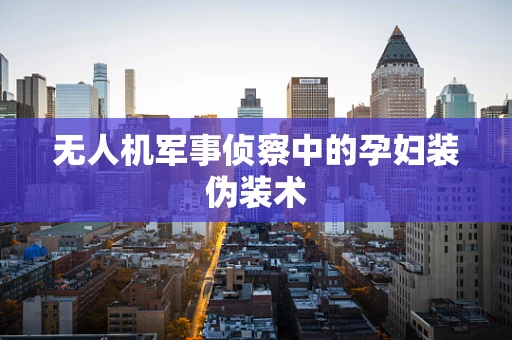 无人机军事侦察中的孕妇装伪装术