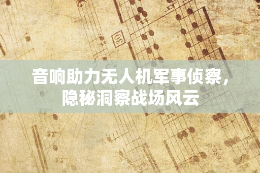 音响助力无人机军事侦察，隐秘洞察战场风云