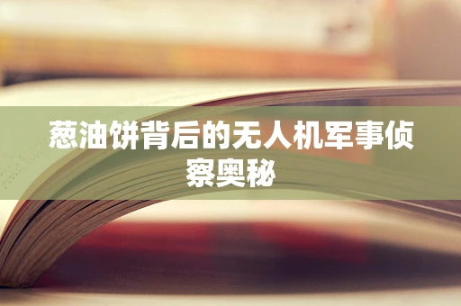 葱油饼背后的无人机军事侦察奥秘