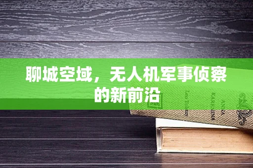聊城空域，无人机军事侦察的新前沿