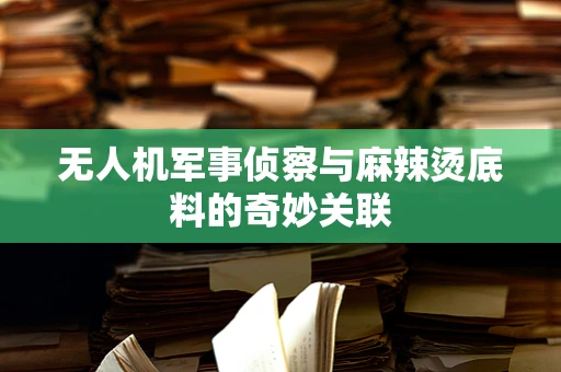 无人机军事侦察与麻辣烫底料的奇妙关联