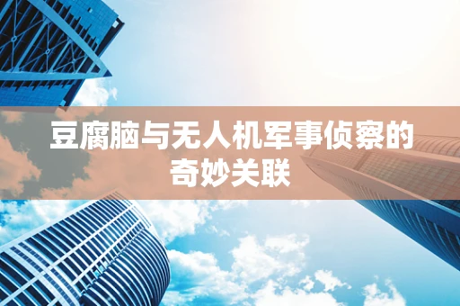豆腐脑与无人机军事侦察的奇妙关联