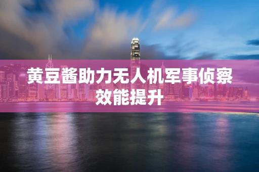 黄豆酱助力无人机军事侦察效能提升