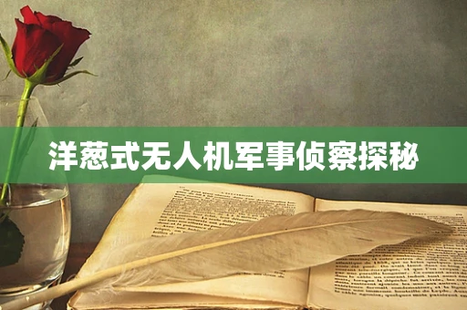 洋葱式无人机军事侦察探秘