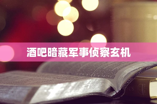 酒吧暗藏军事侦察玄机