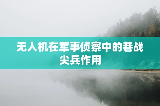 无人机在军事侦察中的巷战尖兵作用